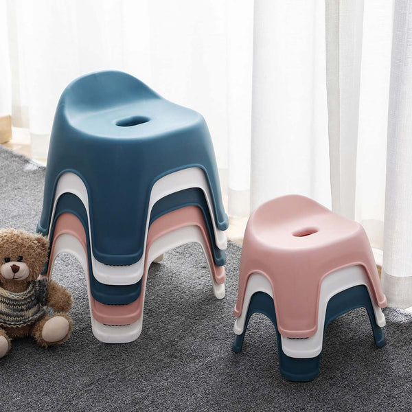 Plastic Backrest Stool Living Room