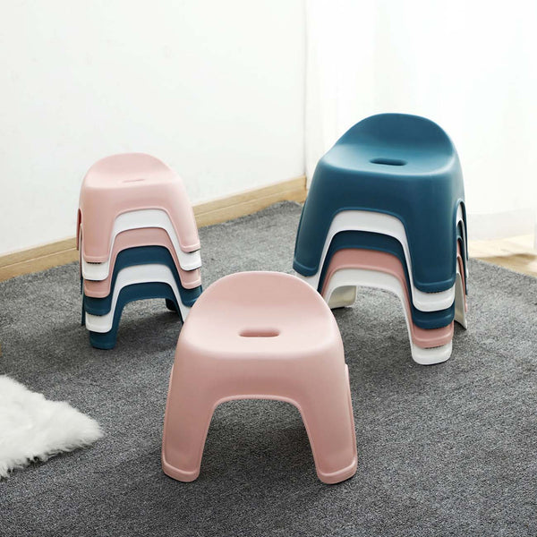 Plastic Backrest Stool Living Room