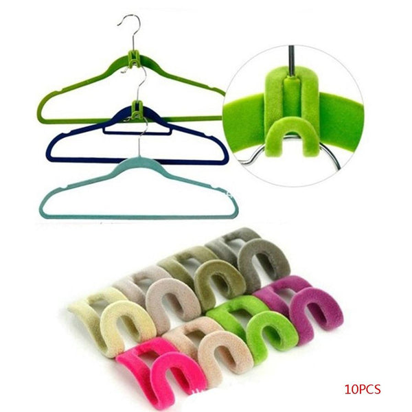 Flocking Clothes Hanger Easy Hook