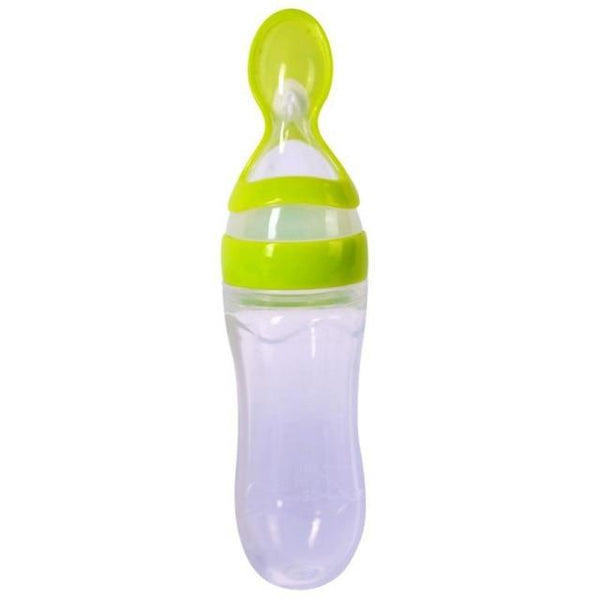 Squeeze Spoon Milk Feeding Bottle Cup