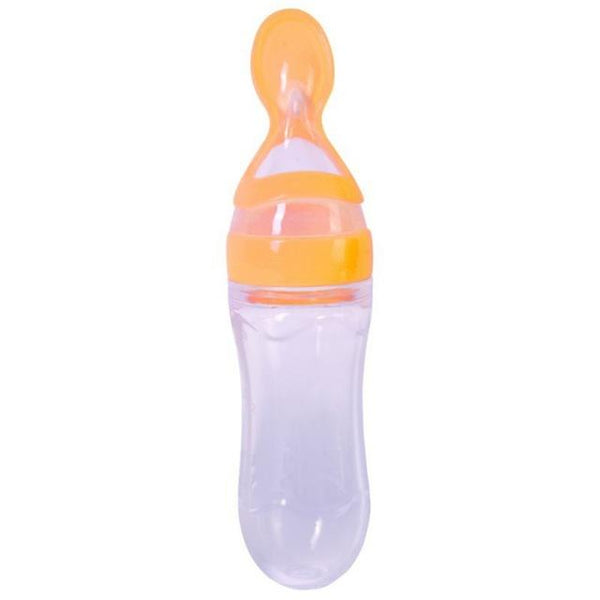 Squeeze Spoon Milk Feeding Bottle Cup