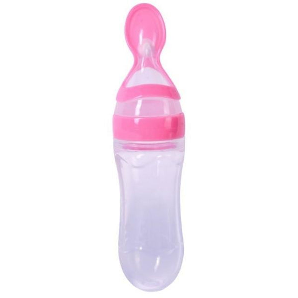 Squeeze Spoon Milk Feeding Bottle Cup